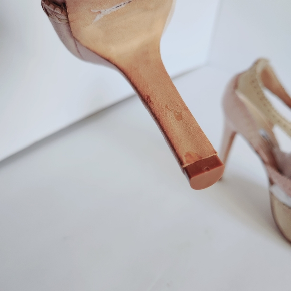 Manolo Blahnik Pink Suede Leather Lace-Up Oxford High Heels Shoes Pointy 37.5 - Picture 9 of 16